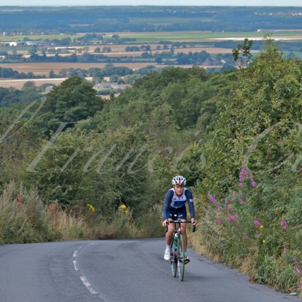Lucy Martin Reaching Summit of Shayley Brow Training for 2012 Lotto-Decca Tour - © Paul Francis Cooper