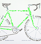 Aaron Kuehn Bicycle Typogram Print $99 Aaron Kuehn Bicycle Typogram Print $99