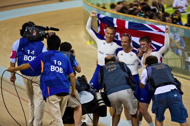 Team GB Sprint to Gold in the Beijing Olympics - Image ©Copyright Chas Pope