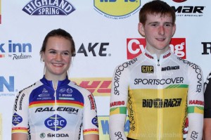 Raleigh GAC's Jessica Roberts & Sportcovers Levi Moody take over the DHL Future Star Champions Jersey at Revolution 39 - ©Chris Maher