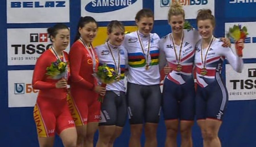 Women's Team Sprint Podium