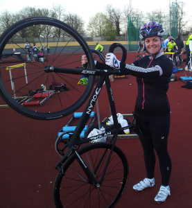 My #pocketrocket & borrowed helmet