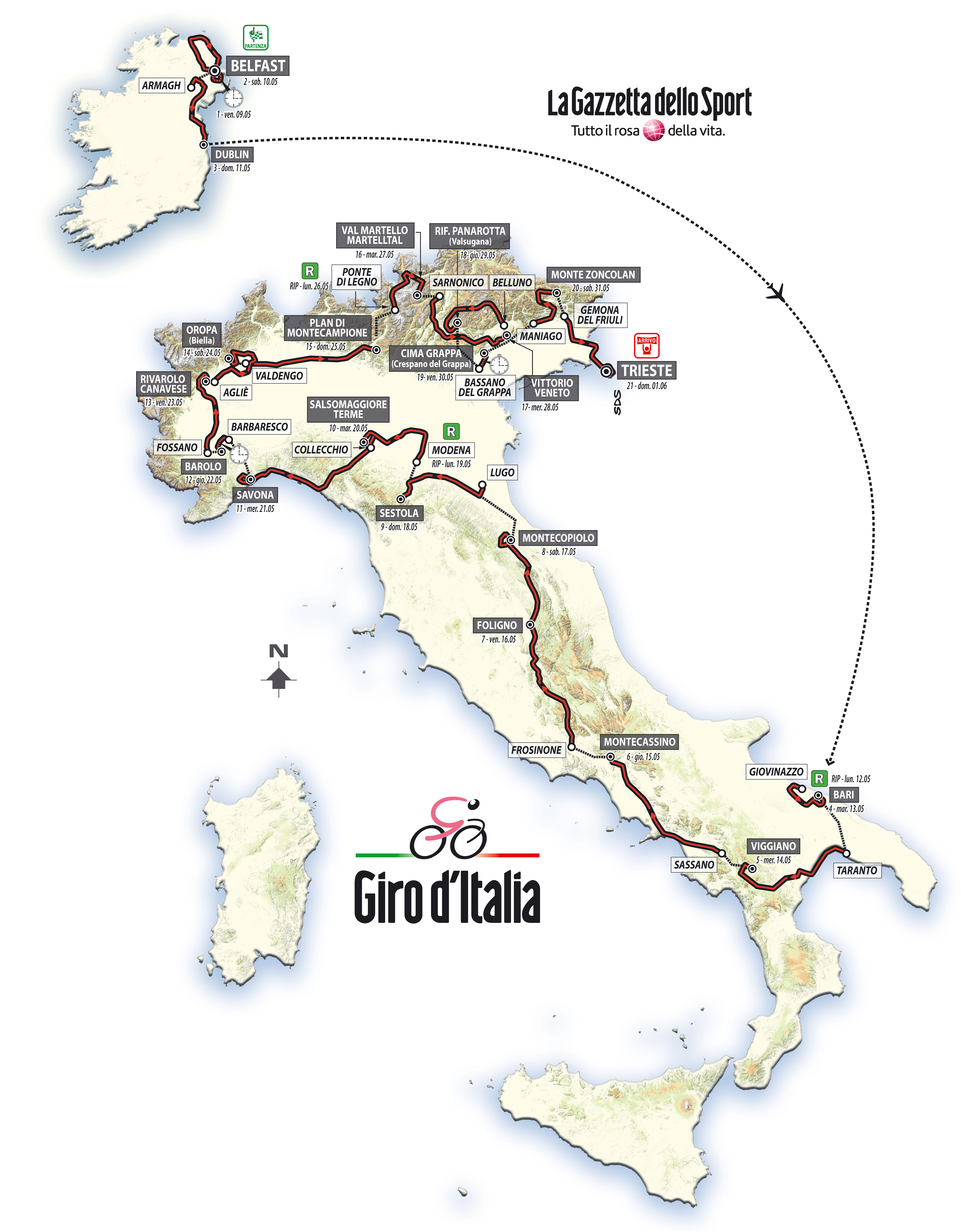 Giro d'Italia Route 2014