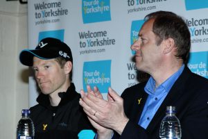 Christian Prudhomme applauds 2015 Winner, Lars-Petter Nordhaug, Team Sky.
