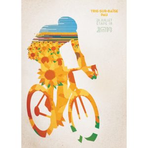 Signed Art Print - 2018 Tour de France Stage 18 - Trie sur Baise - Pau