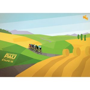 Signed Art Print - 2012 Tour de France Stage 15 - Pau